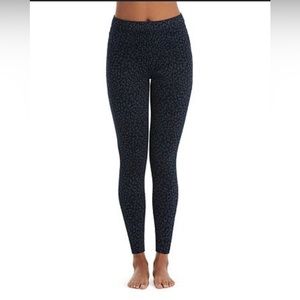Spanx Jeanish Leopard Demin Blue Leggings